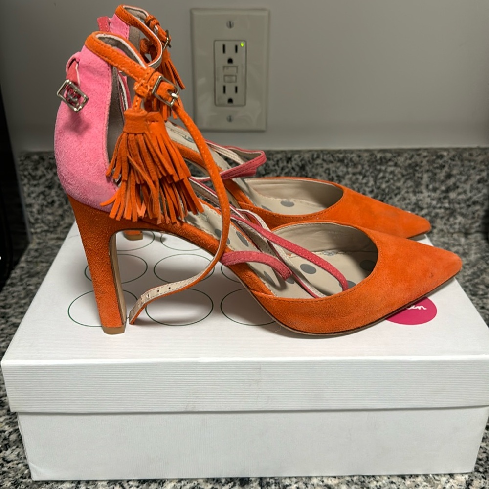 Boden Multi Color Heel with tassels